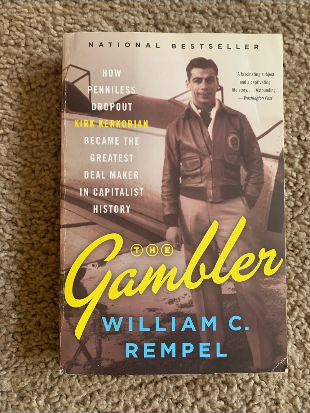 The Gambler by William C. Rempel - Yellow & Blue Cover Edition